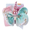 8 inch mode grote boog hoorn pluche bowknot haarclip kinderen babymeisjes verjaardag cadeau schattige haaraccessoires