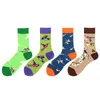 Men's Socks Cotton Flower And Bird Skateboard Sports For Men Women Couples Tube