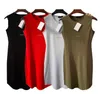 Damen-Sommerkleider, lässiges Designer-Kleid mit Briefdruck für Damen, siamesischer Rock, ärmellose Damenbekleidung