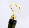 Stock! Gold Wine Opener Stopper Love Set Gift Box Elegant Heart Shaped Bottle Openers Corkscrew Champagne Valentines Wedding Souvenir Gifts Party Favor