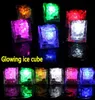 LED Ice Cube Night Lights Multi Color Changing Slow Flash Novelty Liquid Sensor Water Submersible for Party Wedding Bars Drinks Decoration F0725