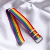 Delysia King unisex Trendy Rainbow Par Cuff Armband Simplicity Temperament Multicolor Wrist Band Birthday Present