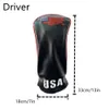 3PC / Set GOLF HEADCOVER Haute Qualité PU Cuir AS Conçu Driver Wood 1 # 3 # 5 # Driver Head Cover