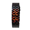 손목 워치 남성 LED 시계 패션 용암 아이언 사무라이 스틸 스틸 브레이슬릿 디지털 전자 시계 스포츠 reloj hombre 202222wristwatche