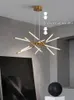 Nowoczesne lampy żyrandola LED Pilot do salonu do jadalni sypialnia sypialnia kuchenna sufit w zawieszek światło