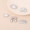 Clavier de chat Enamel Pins Personnalisé Souris et claviers Console Console Cute Cat Broche Broche Badge Fun Dessin animé Bijoux Cadeau pour ami