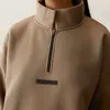 21ss кремниевый кремний спина надписи наполовину zip pullover толстовки свитер мужская высокая шея поскользнется негабаритные перемычки мужчины женщины хип-хоп уличная одежда MG210055