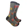 Men's Socks Man Graphic Combed Cotton Cartoon Animal Coin Wine Glass Bicycle Burger Geometric Pattern Novel Happy Fun