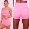 Yoga Outfit Gym Strong Set Workout Femmes Sans Couture À Manches Longues Crop Top Soutien-Gorge De Sport Squat Proof Fitness Leggings Shorts ActiveSuitYoga