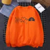 Felpe con cappuccio da donna Felpe Peace Love Heartlove Maglione Donna Streetwear Pullover autunnale Felpa girocollo Divertente felpa con cappuccio per il giorno degli infermieri