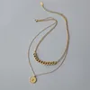 Colliers pendentifs 316L Collier de pièce en acier inoxydable pour femmes 2022 Tendance Cadeau de mode bijoux en gros