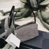 Borse firmate Pochette per donna hobo borsa con diamanti sotto le ascelle borsa tote in raso con strass Borsa da donna moda Borse a tracolla di lusso decorazione con lettere