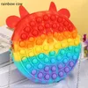 New Silicone handbags Pencil Case Push it Coin Cute Simple Dimple Stationary Unicorn Bag Sensory Coin Purse Pop Fidget Toys