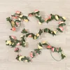 45 huvuden Artificial Rose Flower Vine Plastic Dried Flowers Vine Wedding Decorations Wall Decor Plants Exquisite snygg utseende