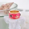 Luxe designer sieraden vrouwen Saturn Ring Drop Glaze Europese en Amerikaanse ins-stijl koper vergulde ringen glazuur sieraden N36