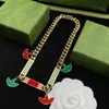 Women Designer Chain Necklace Pendant Fashion Gold Neckor Mens Luxury Halsband unisex smycken halsband 2208052d