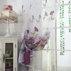 Curtain & Drapes Slow Soul Purple Peony Flower Curtains Sheer For Living Room Tulle Pastoral Floral Yellow Bedroom Window Kitchen