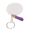 Nyckelringar 152st akrylnyckelringsämnen Set 38st Vinyl Tassels Key Ring Jump RingkeyChains