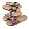 Scafori di lino multicolore suihyung per donne scarpe da interno estate in casa vetrini casual cross blet ladies flip flop sandali 220507