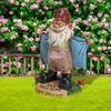 Estatuetas de resina engraçada GNAUGH GNATE GNOME Decoração da Estátua Villa Home Sculpturas 220721