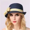 여성 영국 밀짚 햇살 모자 여름 햇살 캡이있는 활 접이식 여성 외부 모자 B-3145 220519