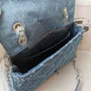 Designer- Damesmode damestas ketting messenger kleine denim gewassen retro ambachtelijke schoudertassen