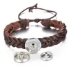Braceletas Charm 10 set/ lote 18 mm Botón Snap Accesorios Hallazgos para hacer pulsera de cuero de bricolaje Snapas Snaps Jewelry269m