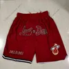 Herren-Shorts „Heat“, Herren-Basketball-Shorts, JUST DON genäht und Ness mit Tasche, Reißverschluss, Jogginghose, Mesh, Retro-Sporthose