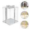 Gift Wrap Pcs Transparent Cake Boxes Plastic Carrier Birthday Packing ContainerGift