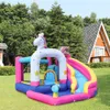 Commercial Colorful Unicorn Inflatable Bouncy Castle Water Slide Combo Moon Kids Bounce House For Sale From China