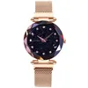 Montres-bracelets Amxiu Fashion Milan Watch Strap Starry Sky Magnet Paresseux Pour Fille Cadeau Et Femme