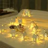 2M 10pcs LED arbre de Noël maison style fée lumière LED chaîne de mariage guirlande année décorations de Noël pour la maison 201130