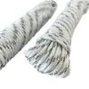 등반 밧줄 꼰 밧줄 공장 직접 판매 16 스트랜드의 흰색 끈 그레이 폴리 에스테르 멀티 필라멘트 6.5mm