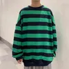 Liefhebbers sweatshirts mannen casual losse sweatshirts oversized nieuwe lente streetwear gestreepte mannelijke hiphop winter homme l220801