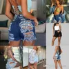 Sexy Designer Womens Ripped Short Jeans 2022 Summer Denim Shorts New High Elastic Frayed Hole Short Pants