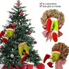 Nieuw jaar 2022 Decor volledige set Grinch -serie kerstboomdecoraties Kerst gevulde pluche benen Xmas Tree Topper ornamenten T220804