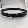 Designerbälten för män Modebälte Lyxigt midjeband Klassisk bokstavstriangel Spänne Gördel Herr Ceinture Bredd 3,5 cm med låda