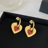 New designed Fashion Dangle asymmetric women retro earrings 18K gold plated tassel temperament ear stud hoop ladies Designer Jewelry loe-0012