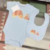 Designer recém-nascido bebê menino meninas roupas macacão 100 algodão urso de pelúcia traje infantil macacões manga curta recém-nascido macacão 6877745