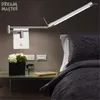 Applique murale LED en acier inoxydable pour miroir de salle de bain, bras Long, Angle de lecture réglable pour chambre à coucher et chevet