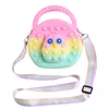 Rainbow Fidget Toys Bubble Sensory Toy Coin Purse Kid Cartoon Anti Stress Children And Adults Decompression Single Shoulder Bag