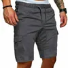 Hommes Shorts Homme D'été Bermuda Cargo Style Droit Travail Poche À Lacets Pantalon Court Casual Shorts Plus La Taille 220607