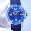 Ceramic Bezel Mens relógios Sapphire Glass Blue Luminous Dial 8215 Japão movimento automático caixa de aço 316L relógio de pulso
