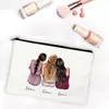 Kozmetik çantalar kılıfları arkadaş çizgi film kızı baskı makyajı kişiselleştirilmiş özel isim torbası seyahat tuvalet organizatör hediyeler için friendcosmetic için