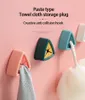Punch Free Towel Plug Holder Bathroom Organizer Rack Towels Storage Wash Cloth Clip Bathroom Kitchen Accessories Tool
