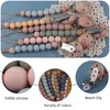 Baby Schnuller Clips Neugeborenen Food Grade Silikon Perlen Schnuller Halter Beißringe Säuglingsernährung Beißring Anti-drop kette