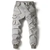 Herrbyxor lastbyxor män jogging casual byxor bomull full längd militär män 220823