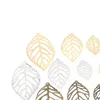 100pcs Craft Feuilles creuses Pendant Gold Charme Filigree Bijoux Faire un collier de bricolage vintage plaqué Sillier 9367208