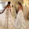 Vestido De Novia Abiti da sposa con scollo a V senza maniche Appliqued Backless Piano Lunghezza Principessa Dubai Abiti da sposa arabi