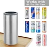 Stok 12oz İnce Tumblers Soğutucu Paslanmaz Çelik Gümüş Bira Soğuk Kaleci Çift Duvar Yalıtımlı Vakum Cola İçecek İçecek Bira Tutucu